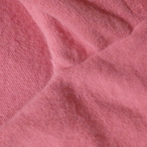 ✨Odille Peach Pink Angora Ruffle Sweater Soft Flirty Cozy Knit Top Fairycore - Picture 6 of 6